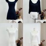 Wuuus Original Knitted Hollow Thin Strap Cami Cardigan Dress Set